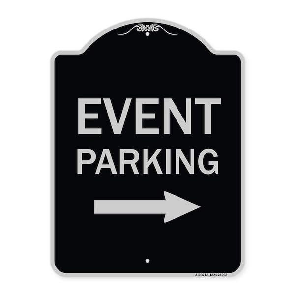 Event Parking W/ Left Right Arrow Heavy-Gauge Aluminum Architectural Sign, 24" x 18", BS-1824-24062
